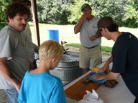Jeff Jack watching the measurement process